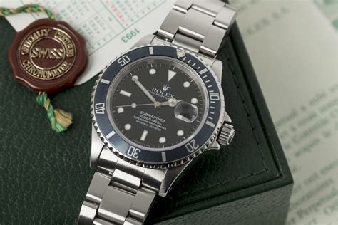 rolex submariner black arab 3'6.9 blue w 1993|Rolex Submariner 1993 .